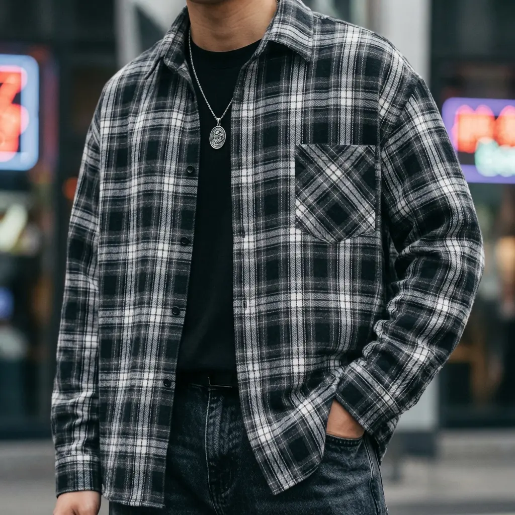 Men's Short-Sleeve Loose-Fit Plaid Casual Shirt - Soft Comfy Breathable Fabric, Preppy Menswear for Outdoors, Sunny Days Tights Day Comfy Stylish Fashion Checked Classic, Soft Comfy Fabric
