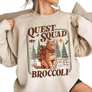 Onyx Storm Quest Squad Broccoli Sweatshirt, Broccoli Cat TShirt, Ridoc Romantasy Fan Shirt, Dragon Rider Tee, Bookworm Gifts