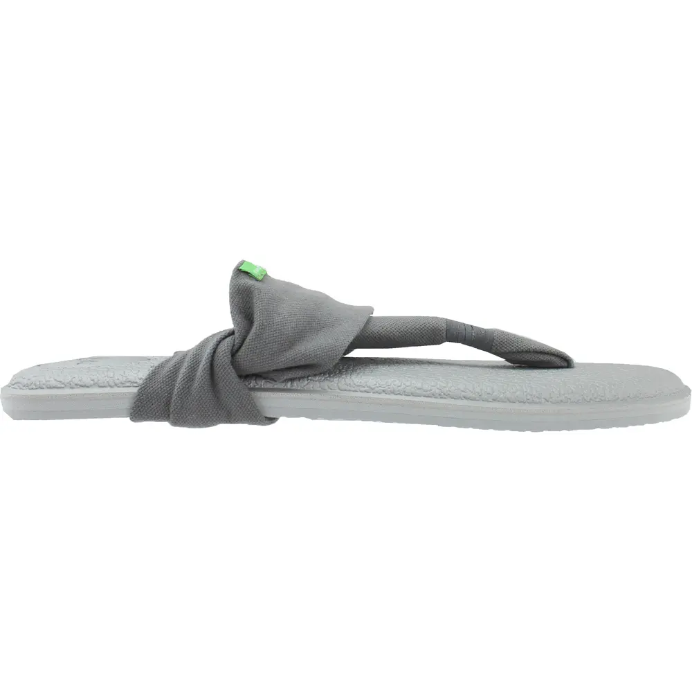 Sanuk Womens Yoga Sling 2 Metallic Lx Flip Flops Casual Sandals Casual - Silver