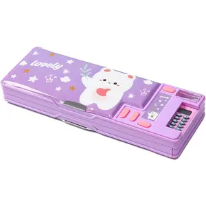 Fall Christmas Gifts Multifunction Pencil Case with Calculator, Pencil Sharpener Suitable for Elementary School Girls, Boys, Great Gifts for KidsFall Christmas Gifts