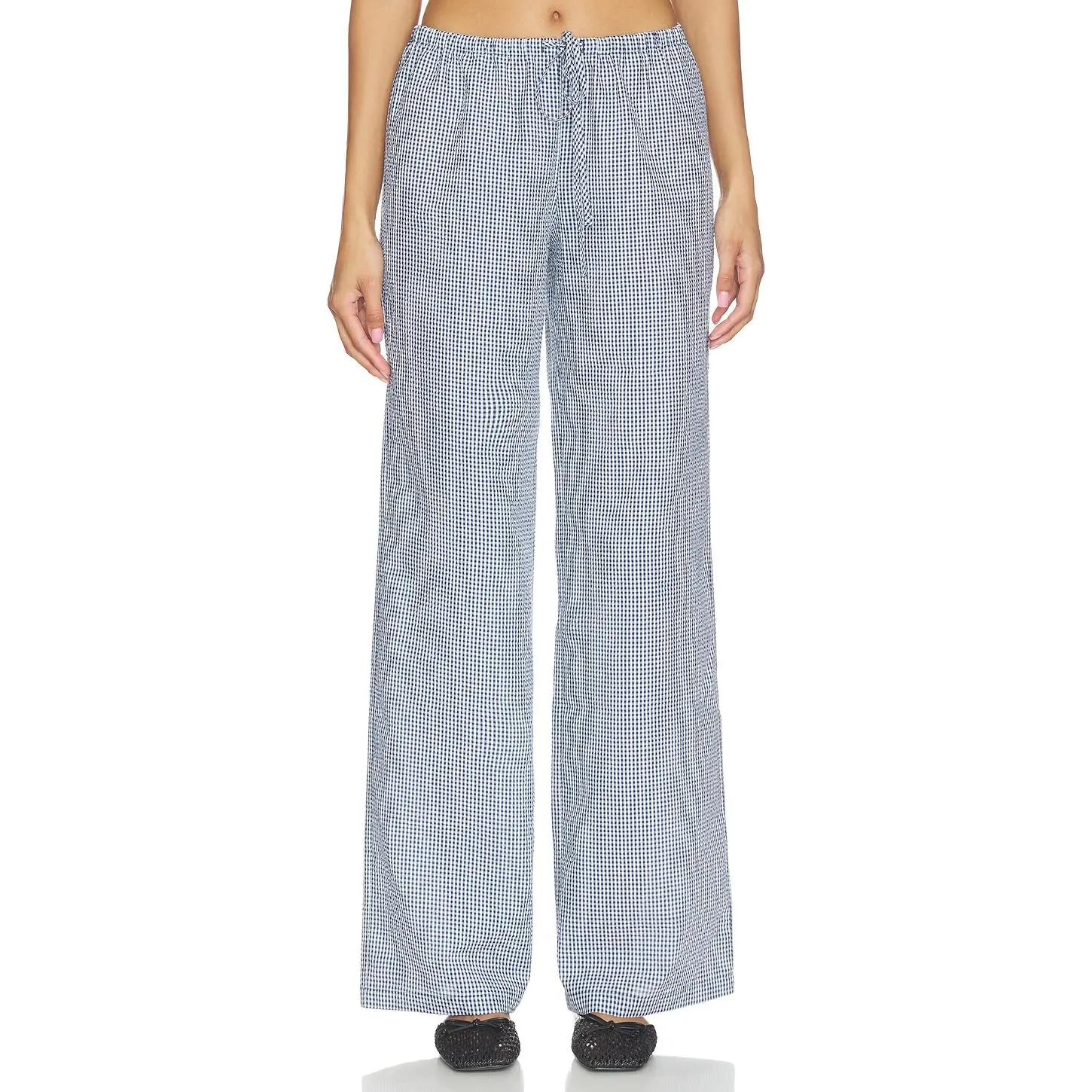MORE TO COME Ruthie Relaxed Pant in Blue Gingham