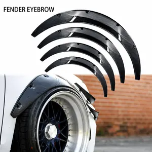 Universal ABS Fender Flares Wheel Arch Eyebrow Trim Kit, Carbon Fiber Look Wide Body Fender Protector, Anti-Scratch Wheel Arch Extension for Cars SUVs TrucksWide Body Kit Fender Flares Wheel Arch Trim #FenderFlares #WideBodyKit#OffRoadBuild