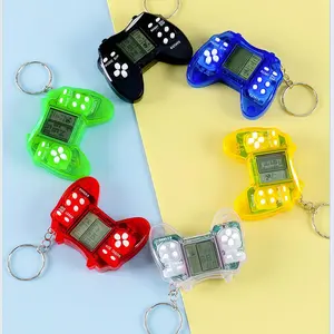 Vintage Handheld Game Console Keychain, Classic Puzzle Toy for Adults & Kids, Portable Fidget Gift, Back-To-School Present