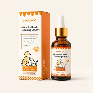 STOROVIC Botanical Fresh Pet Grooming Serum for Dogs & Cats, 30ml Coat Care Oil, Lightweight Non-Greasy Fur Conditioner, Lavender Scented Pet Hair Softener, Dry Coat Care for Daily Grooming