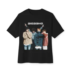 Kpop Bigbang OT4 Unisex Box Fan Merch Music Concert Fashion, Korean Band Top