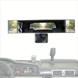Rear View Mirror,  4 in 1 Clip on Panoramic HD Anti Glare Wide Angle Interior Car Rearview Mirror to Reduce Blind Spots, Multifunctional Baby Mirror with Adjustable Design, Easy Install Interior Accessory for Cars,Trucks and SUV