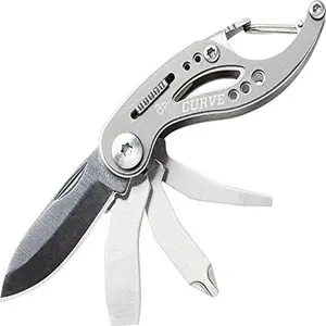 Gear Curve Multi-Tool - 6-in-1 Screwdriver and Pocket Knife Set - EDC Gear Multi-Tool Keychain