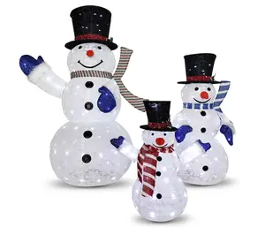 Joiedomi LED Yard Lights 3-Piece Collapsible Snowmen