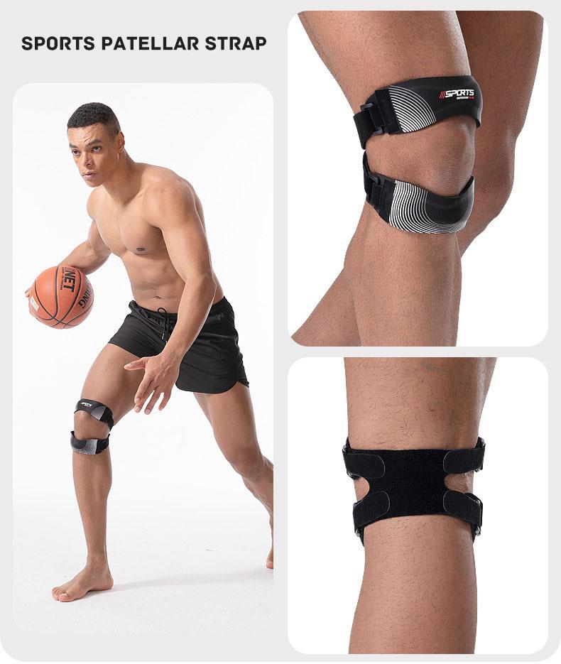 2PCS Adjustable Compression Knee Support with Patella - Unisex Heavy-Duty Joint Stabilizer for Running, Basketball (Gray/Blue/Black) - Premium Textile, Knee Compression Sleeve Men's Weightlifting Knee Guard Weightlifting Knee Sleeve Women's Knee Protector