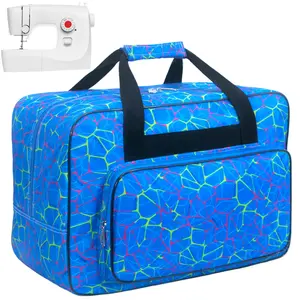 [blue] Travel Storage Box Bag, Suitable carry on luggage for Sewing Machine Storage,travel bags forwoman man organizer for luggage weekend traveling,Universal Handbag Storage Bag with Pockets and Handles