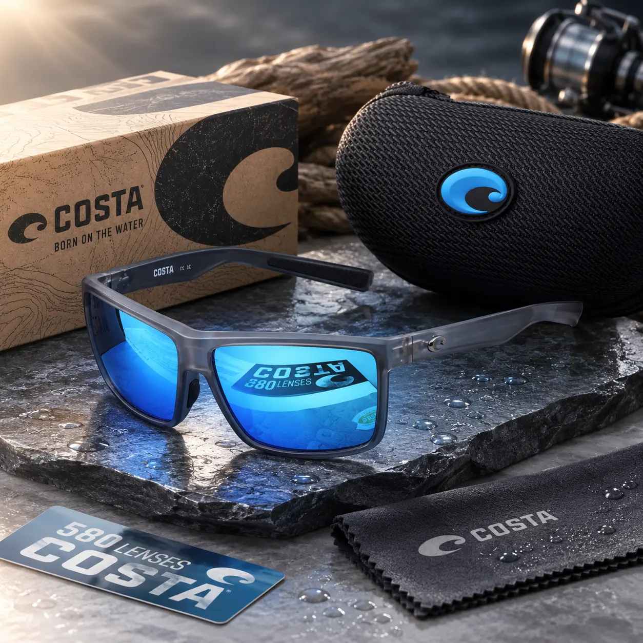 Costa Del Mar Polarized Sunglasses for Fishing, Boating & Everyday Wear | 580 Lenses for Clear Coastal Vision