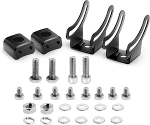 Nilight 2PCS Mounting Base Bracket LED Light Bar Slide Mount Bracket 2 Years Warranty (90034B),Black