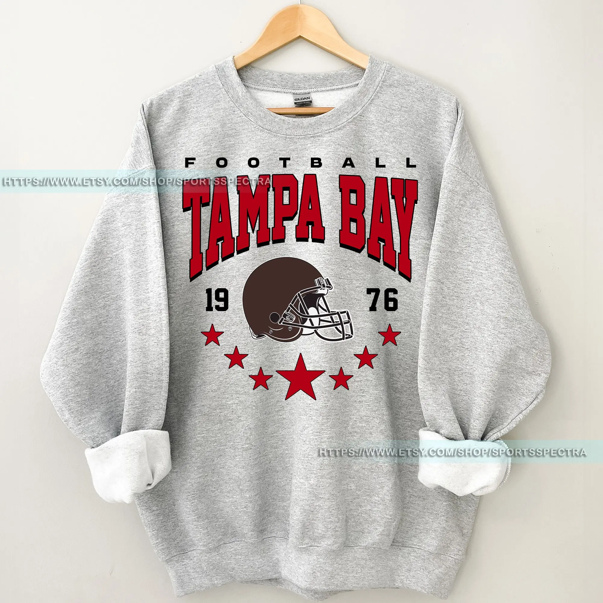 [Sale Up To 50%] Tampa Bay Football Vintage Crewneck Sweatshirt, Tampa Bay Football Sweatshirt, Buccaneer Sweatshirt, Tampa Bay Sweater, Gift For Fan, Trendy USA Cotton Fabric