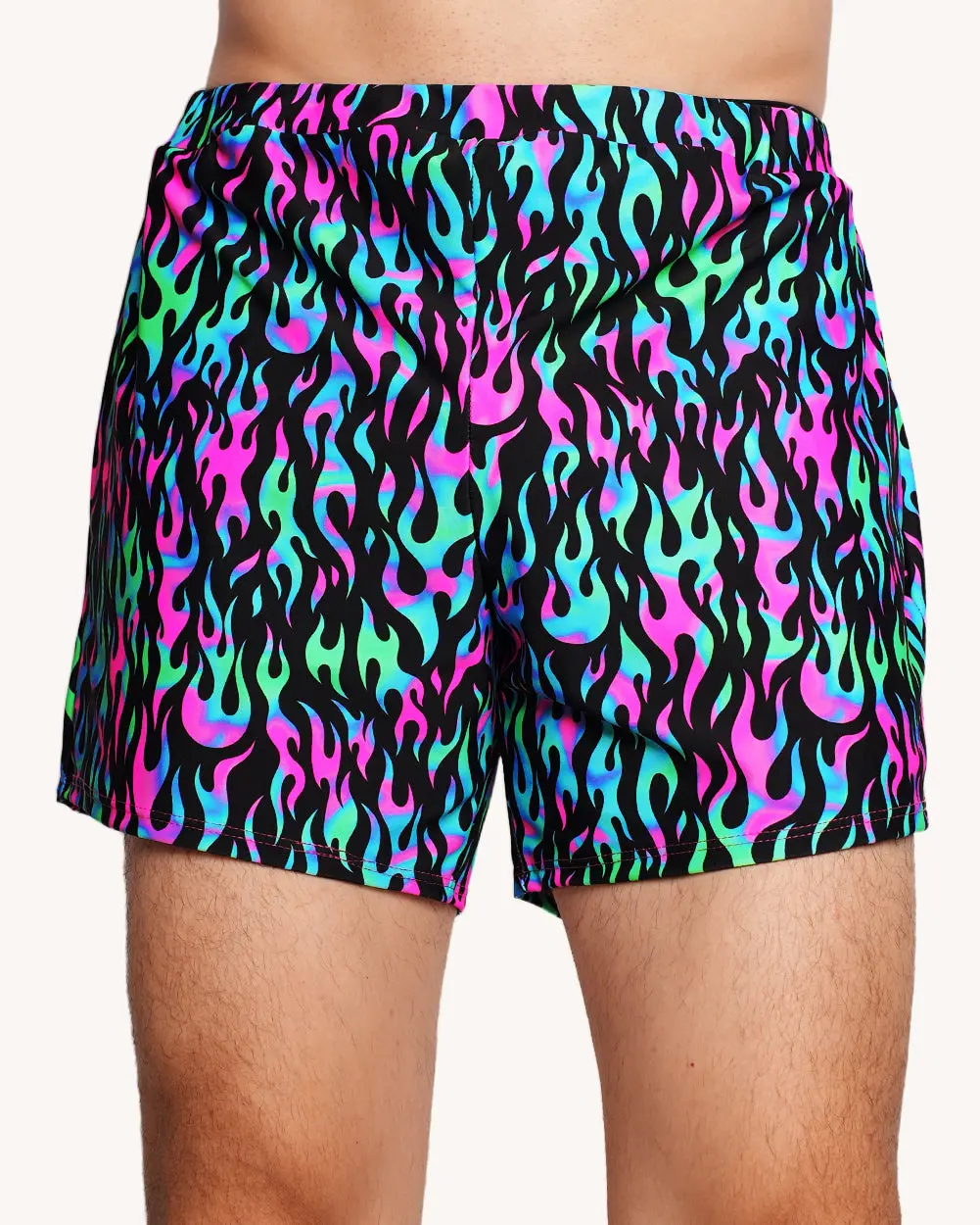 Rolita Couture x iHR Blacklight Blaze Camp Shorts