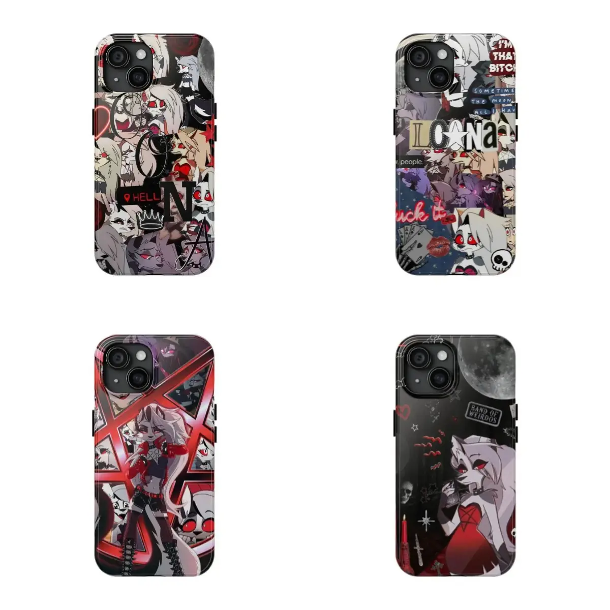 Loona Helluva Boss Collage Smartphone Cases - Hyperrealism, Waterproof, Glam, Elegant, Minimalist Protection for iPhone 12/13/14/15/16/17 Pro Max, Pro Plus, 17 Air - Fashionable Gift for Her