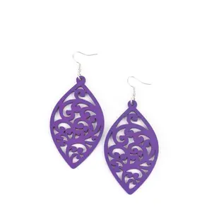 Coral Garden Purple Earrings