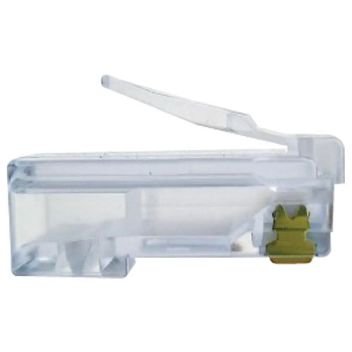 Platinum Tools EZ-RJ45 Cat6 Plus Pass-Through Connectors - 100-Pack for Solid and Stranded Wire, Enables Faster Wire Terminations, Bulk Pack, Faster Termination, All Seasons, Reduced Scrap, Works With Solid Or Stranded Wire