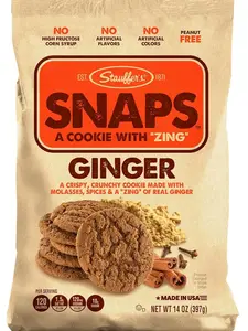 Ginger SNAPS Cookies - 14oz Bag - Ginger Flavored Cookies with No High Fructose Corn Syrup, Artificial Flavors or Colors