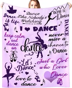 Dancer Gifts Blanket Dance Life Flannel Fleece Throw Blankets for Sofa Couch Bed Office All Season 50"X40"