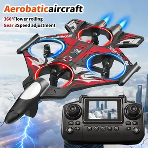 「Kids Toy」 Screen-Controlled Aircraft Remote Control Aerial Photography Drone Four-Axis Drop-Resistant Fighter Aircraft Lighting Fixed Height Hovering Toy Cross-Border