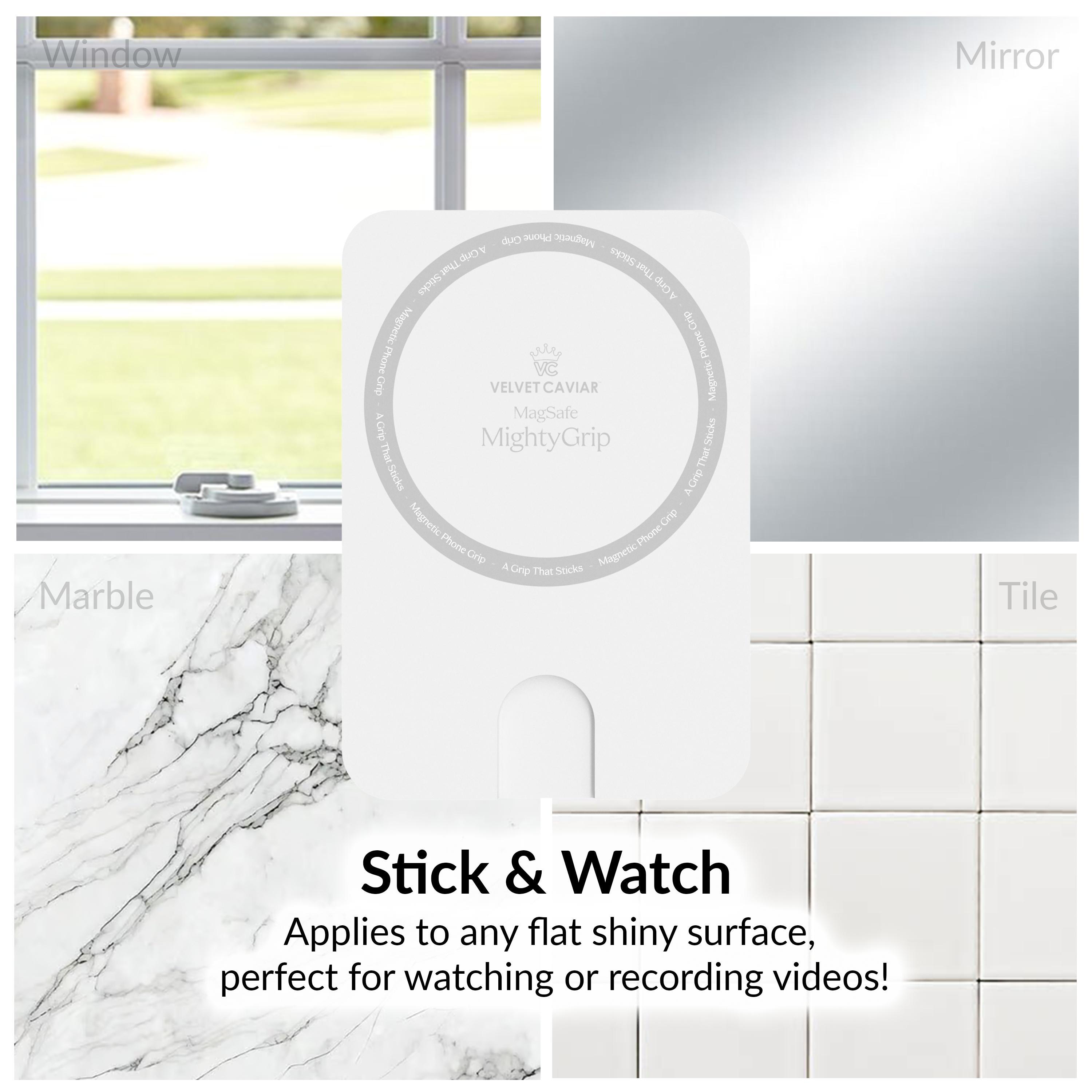 Velvet Caviar White MightyGrip MagSafe Mount - Suction Cup Phone Case Mount Compatible with MagSafe Devices Only - Magnetic Silicone Sticky Phone Grip