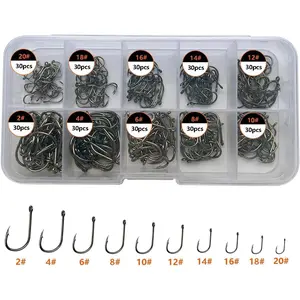 300Pcs/ 500Pcs/ 1000Pcs Small Fishing Hooks, 10 Different Sizes Tiny Fish Hook Set for Freshwater