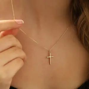 Cross Necklace for Women,14K Gold Plated Cross Necklace Layered Gold Cross Necklace Tiny Sideway Cross Choker Necklace Gold Cross Necklaces for Women Trendy Gold Jewelry Gifts for Women Trendy initialnecklace cross necklace charm necklace