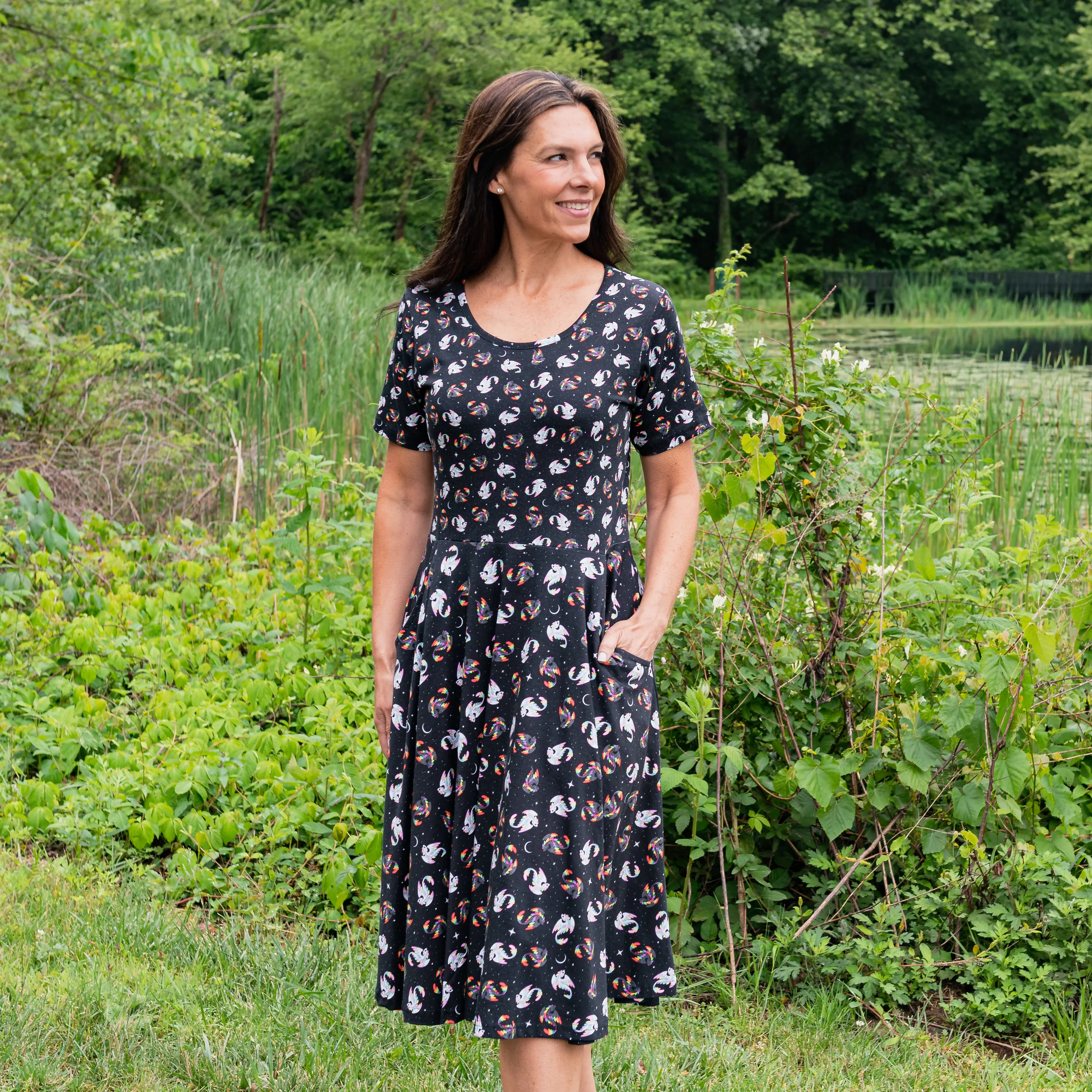 Dragons Zen & Harmony Twirl Dress with Pockets