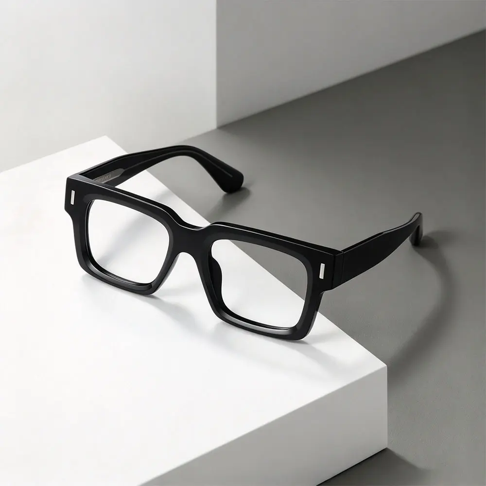 Fytoo Acetate Square Frames Style Eyeglasses - Tortoise Decor, Leopard Print, Double Bridge, Aviator-Inspired Fashion Eyewear Frames
