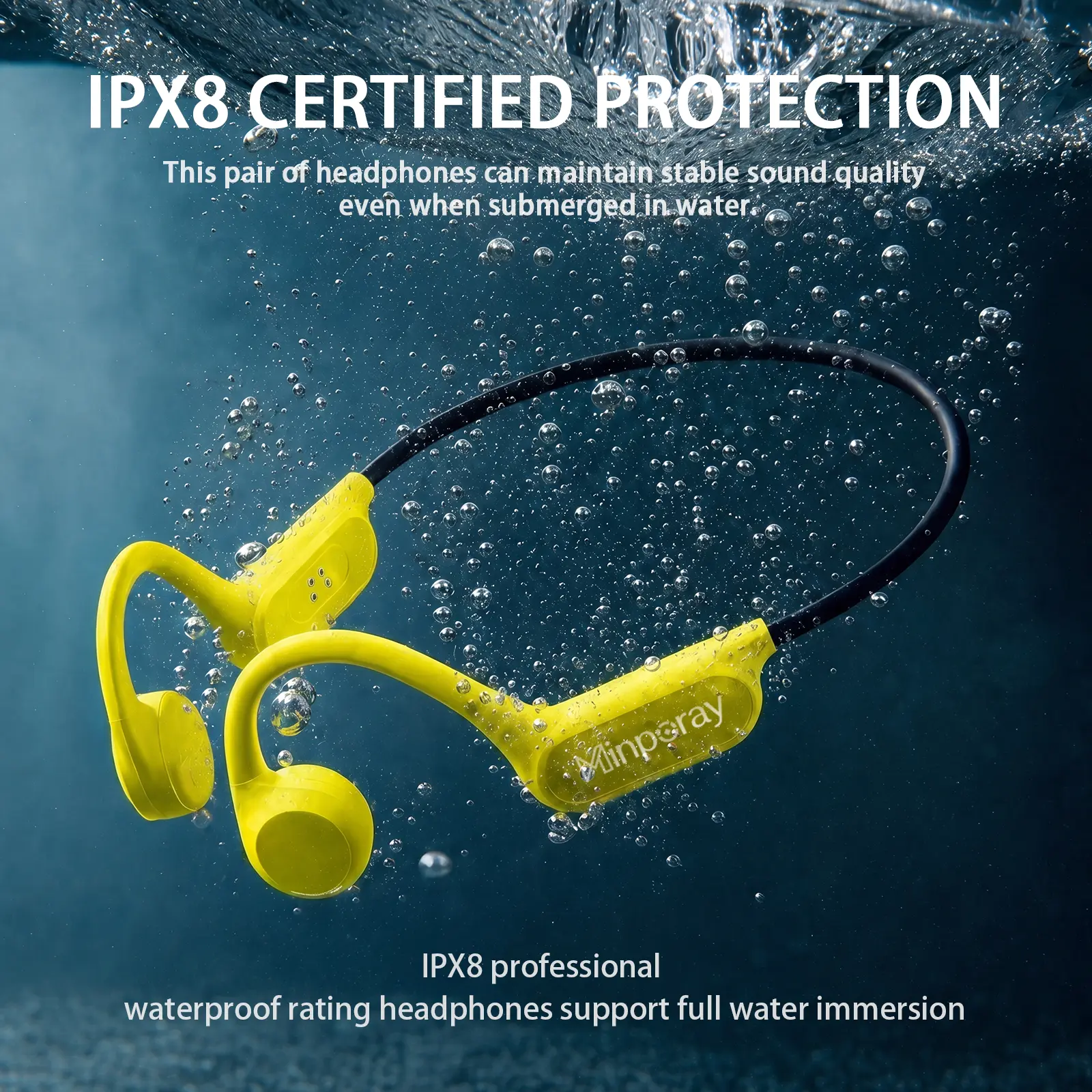 Bone Conduction Open Ear Headphones Bluetooth, Waterproof Sport Headphone Suitable for Running,Sports Headset  MP3 Player Wireless Earphones for Running Workout