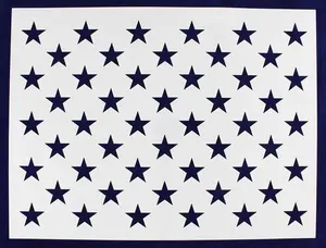 50 Star Field Stencil - US/American Flag - G Spec 24.73 Inch