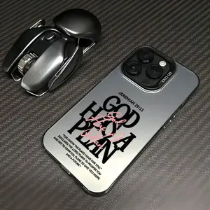 Two-Tone Inspirational Scripture iPhone Case, Mixed Font Religious Art Phone Case with Laser Craft TPU Material for iPhone 17 Air 16 Pro Max 15 14 Plus 13 12 11 Plus XR XS Samsung Galaxy S26 Ultra S25 Ultra S24 S23 S22, Shockproof Drop Resistant
