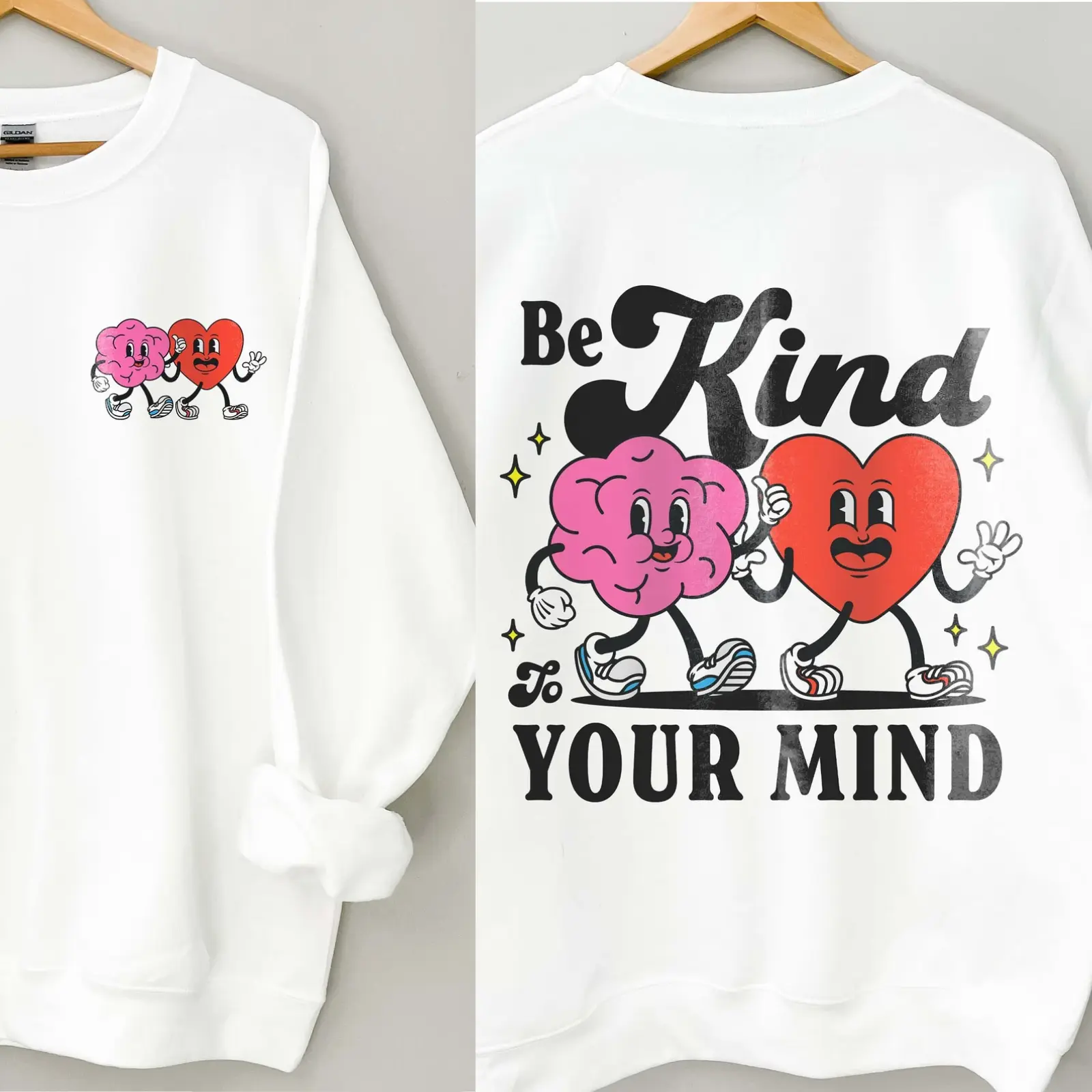 Be Kind To Your Mind Mental Health Sweatshirt Trendy Crewneck Aesthetic Sweatshirt Depression ADHD Anxiety Sweatshirt