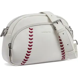 BOSTANTEN Baseball Crossbody Purses for Sport Mom Small Shoulder Bag Vegan Leather Women Handbags for Events