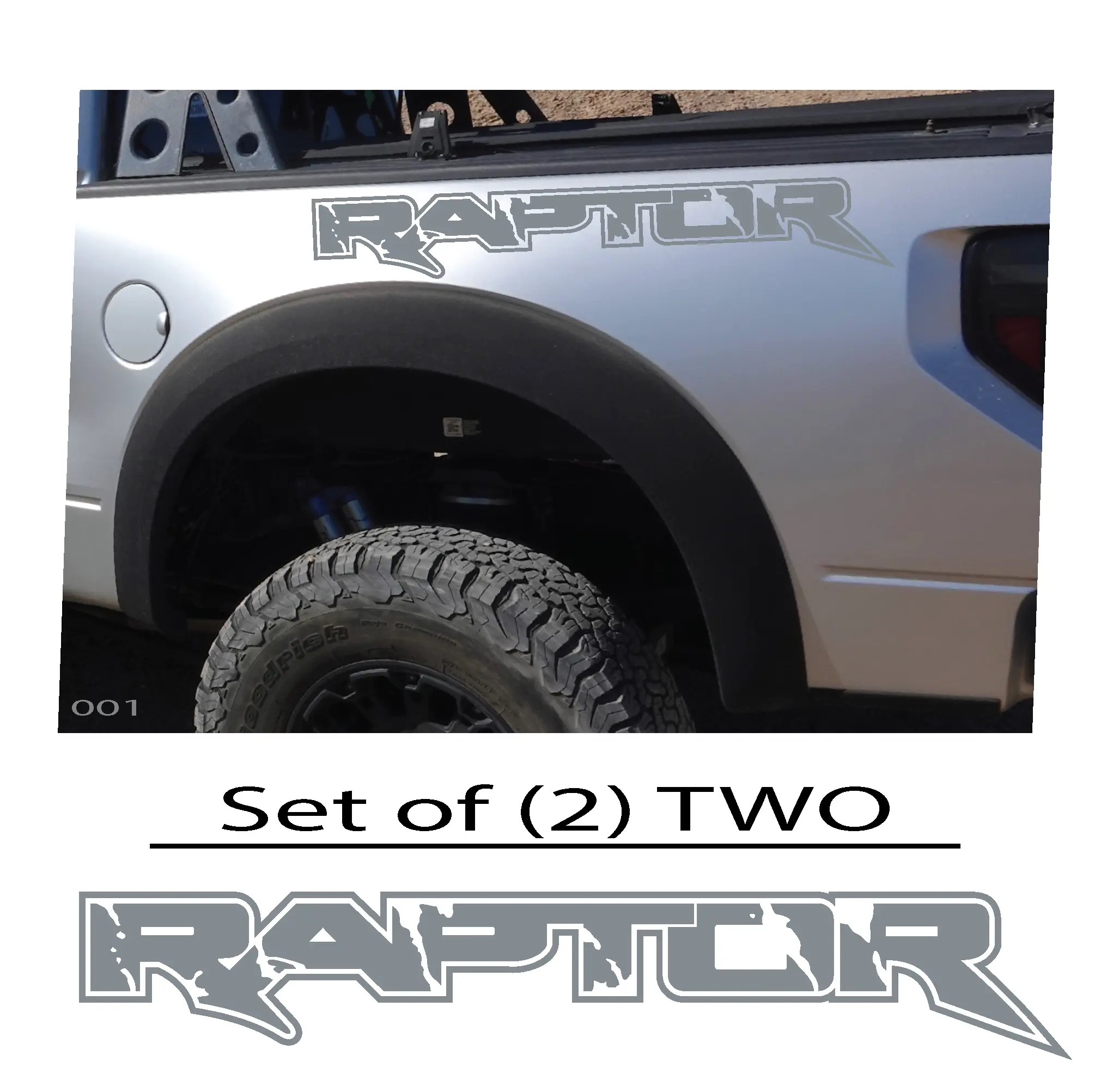 F-150 Ford Raptor Replacement Bedside Decals Truck Bedside Graphic Stickers for Automotive Use || #R_OUTLINE
