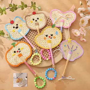 Colorful small palm fans, handmade for summer