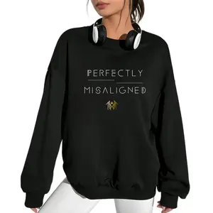 Perfectly Misaligned Sleep Token T-Shirt Sweatshirt, Sweatshirt- Black Graphic Crewneck, Fan Gift, Streetwears