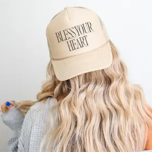BLESS YOUR HEART Foam Front Trucker Cap/Mid Profile Foam Front Trucker Cap