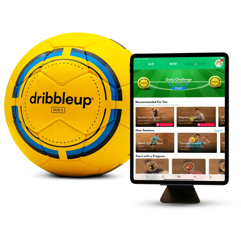 Smart Soccer Ball for Kids - Learn New Skills to Use in Real Games - Interactive Ball Mastery Coach with 1,800+ Classes & Drills - Official Size 5 or Size 4