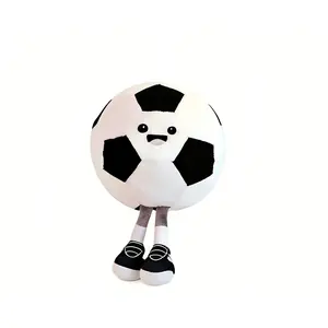 11" Soft Football Plush Toy Stuffed Sport Throw Pillow Gift for Kids Birthday Christmas Decoration Durable Fluffy Footless Basketball Toy