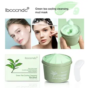 Tea Leaf Extract  Pore Deep Cleansing Mud Mask , Facial Cleanser for Double Cleansing ,Kaolin ,Beeswax ,Niacinamide, Face Wash, Blackhead Remover,Green Tea Cooling Mud Mask, Cream