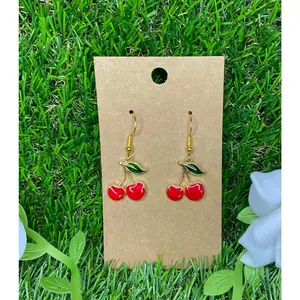 Cute Red Cherry Dangle Earrings