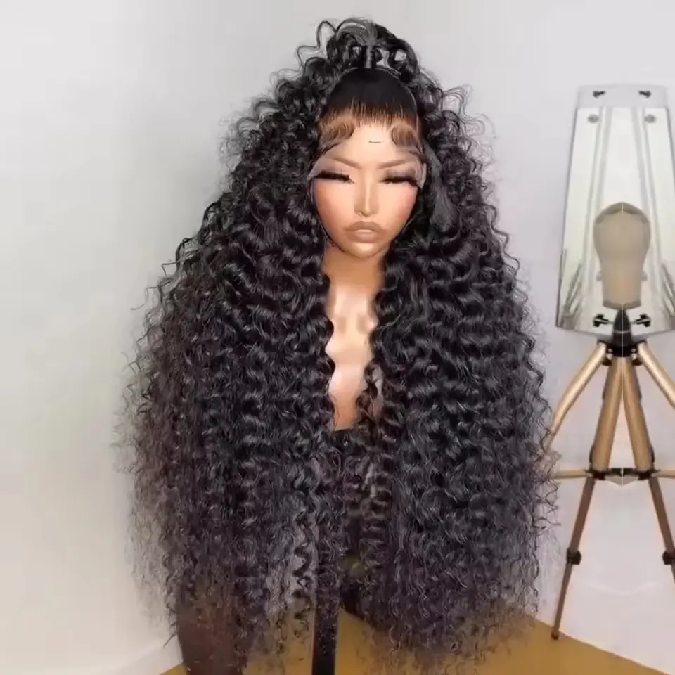 BLING HAIR Kinky Curly Brazilian Human Hair Frontal Wig, 13x4 Transparent HD Lace, 180% Density, Nature Color, Medium Cap Size, Adjustable Strap, True Length, for Black Females, Wedding Ready (Dealsforyoudays TikTokShop SummerVibes), Wigs Human Hair