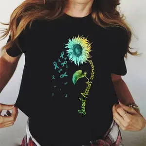 Sexual Awareness Teal Ribbon, Sunflower Teal Awareness, Sexual Assault Awareness Teal Ribbon Shirt