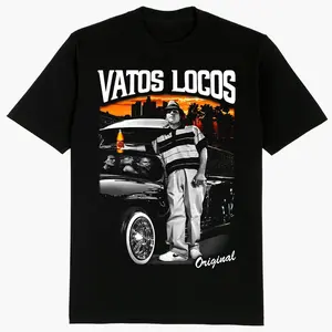 Vatos Locos Original Lowrider, Chicano Clothing, Cholo, Gangster clothes, Hoodies for men, Men's clothing, Streetwear, Lowrider, Graphic tee, Men gifts
