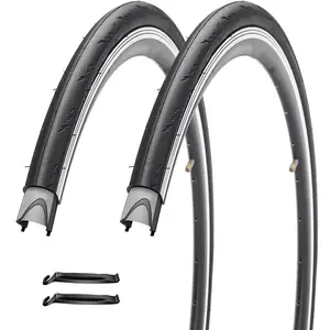 2 Pack 700C Road Bike Tires 700 x 28C 28-622 Folding Replacement Road Bike Tire for City Commuter Road Bicycle Touring Bicycle Bike