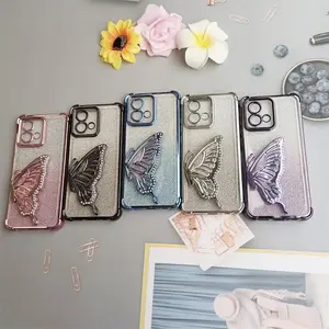 Butterfly Design Phone Case with Stand, Anti-drop Phone Protective Cover, Phone Accessory Compatible with Moto G10 G20 G30 G52 G64 G71S G82 G84 G54 POER 4G 5G, Casing