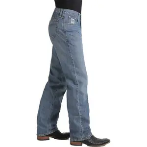 Men��s Cinch White Label Beige Plain Relaxed-Fit Straight-Leg Lightweight Jeans