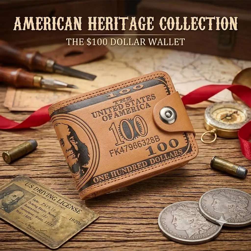 GOODBEE Men's Vintage Wallet, Large Capacity Bifold with Snap Button, Multi Card Holder, Compact Cash Wallet for Everyday Carry