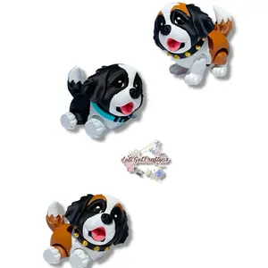 Miniature Saint Bernard Puppy -3d Printed Articulating Figurine